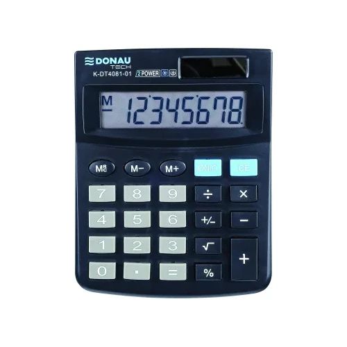 Настолен калкулатор Donau Tech, 8 разряда, черен