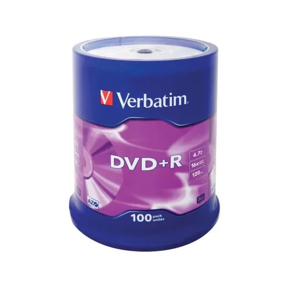 DVD+R Verbatim 4.7GB 16x, опаковка 100 на шпиндел