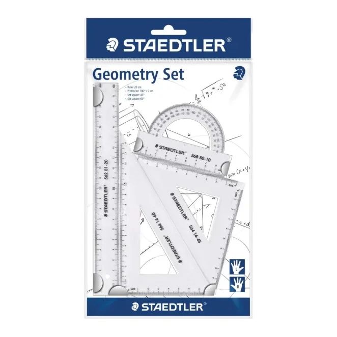 Геометричен комплект Staedtler 20cm, 4 части