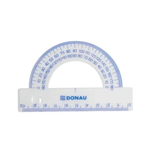 Транспортир Donau прозрачен, 10cm