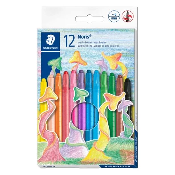 Пастели Staedtler Noris Twister 221, 12 цвята