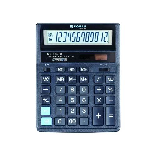 Настолен калкулатор Donau Tech 4127, 12 разряда, черен