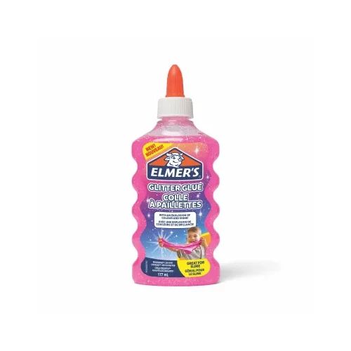 Течно лепило Elmer's Glitter Glue, 177ml, розово