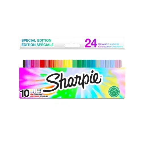 Комплект перманентни маркери Sharpie, F, 24 цвята