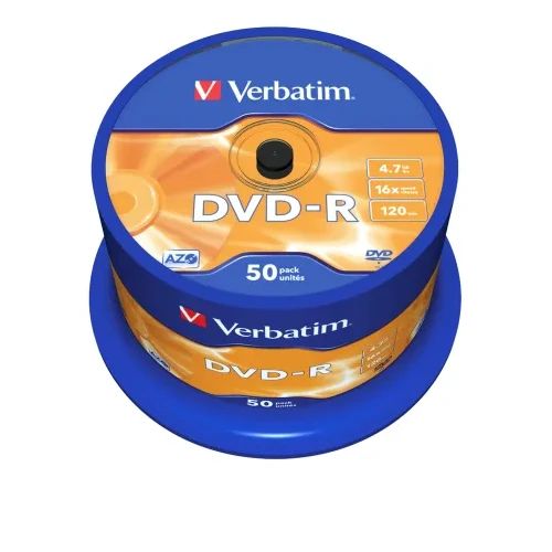 DVD-R Verbatim 4.7GB 16x, опаковка 50 броя на шпиндел