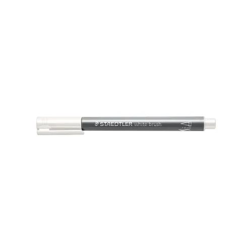 Маркер Staedtler Metallic brush, 1-6 mm, бял