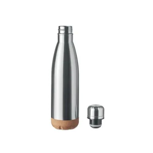 Термос с коркова основа, 600 ml, сребрист