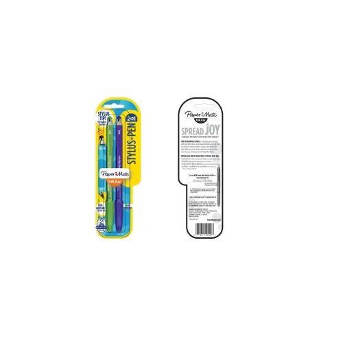 Химикалка Papermate InkJoy 100 CAP Stylus, блистер 2, зелен/лилав