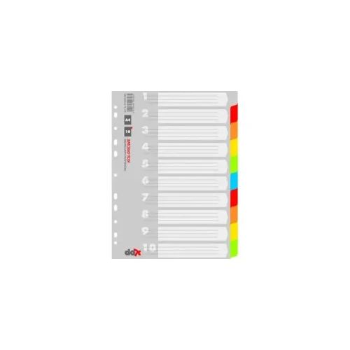 Разделители Office Products А4, картон, 10 цвята