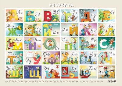 Табло по български език за 1. клас – азбуката