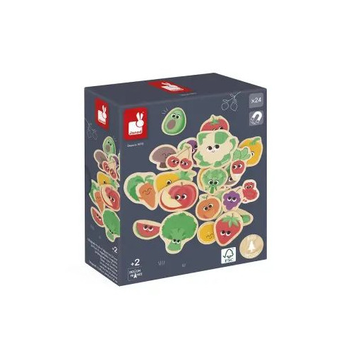24 FRUIT and VEGETABLE MAGNETS