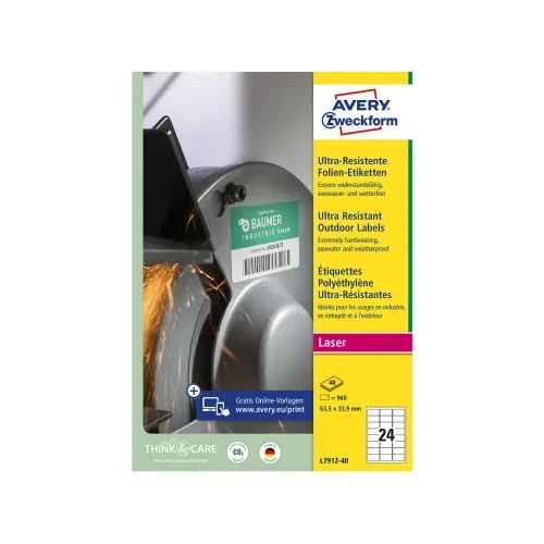 Етикети Avery 63.5/33.9 Супер 24ет 40л