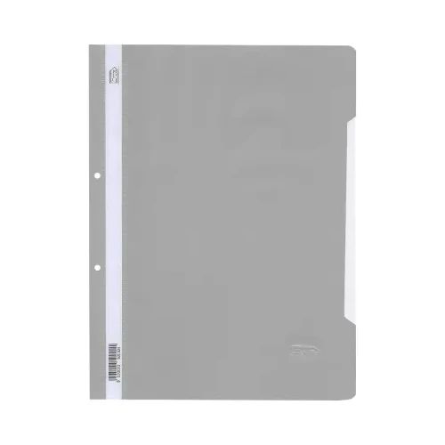 PVC папка с перф. Grafos Color сив