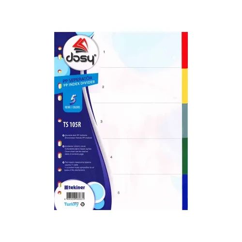 Разделител PVC Exxo A4 5 цвята