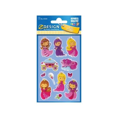 Стикери Avery Glossy принцеси 12бр