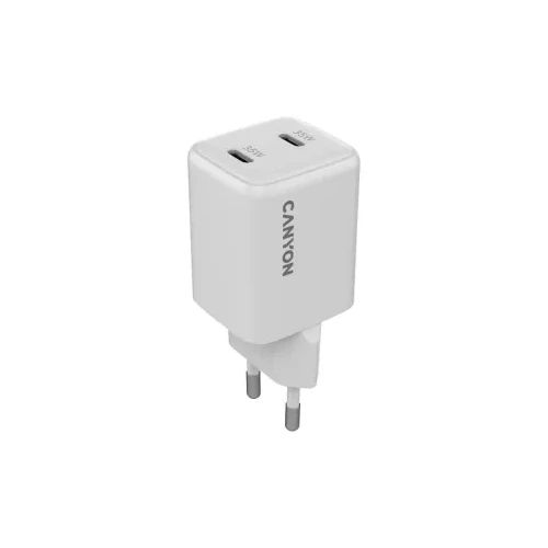 Зарядно Canyon 220V USB-C/C 35W 35CC бял