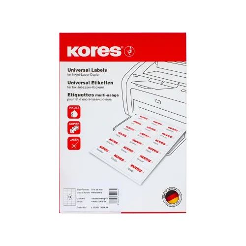 Етикети Kores 70/36 A4 24ет 100л