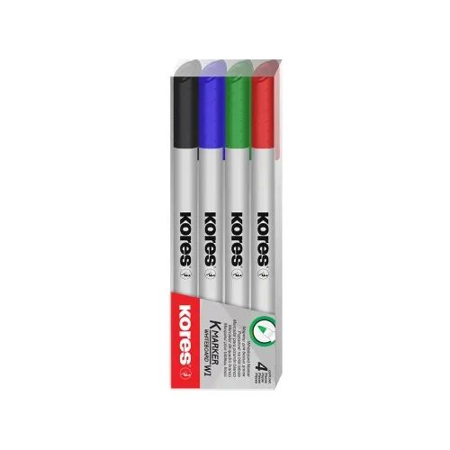 Борд маркер Kores Pen W1 объл 4 цвята