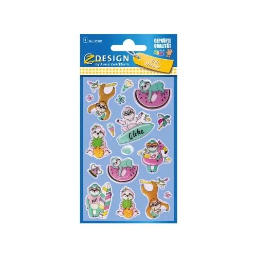 Стикери Avery Glossy ленивци 15бр
