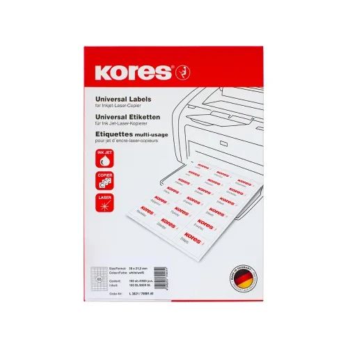 Етикети Kores 38.1/21.2 A4 65ет 100л