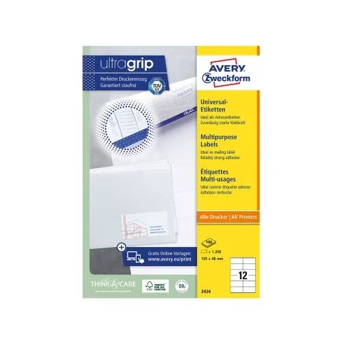 Етикети Avery 105/48 A4 12ет 100л