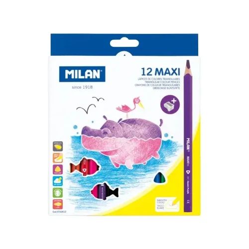 Цветни моливи MILAN MAXI TRIANGLE 12цв