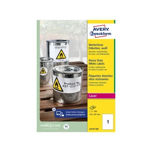 Етикети Avery Heavy Duty 210/297 1ет 100