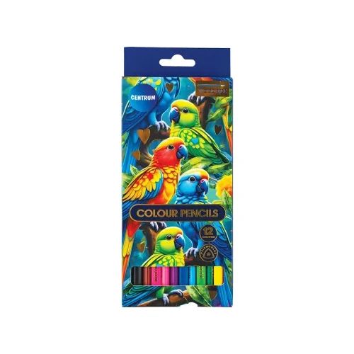 Цветни моливи Centrum Parrot 12цв. дълги