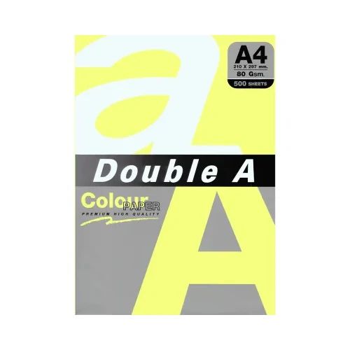 Хартия Double A пастел жлт Butter A4 500