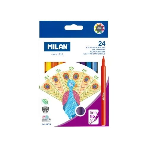 Флумастери MILAN Fine 06F24 24 цвята