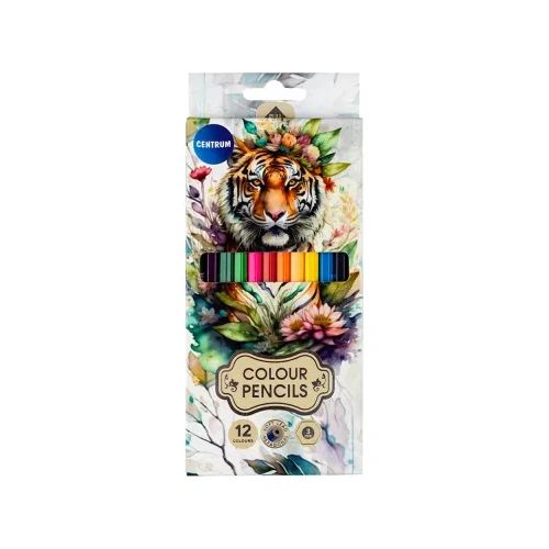 Цветни моливи Centrum Tiger 12цв. дълги