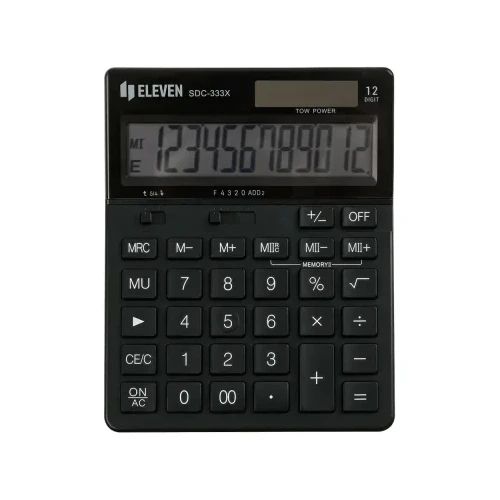 Калкулатор Eleven SDC333XBK 12разр черен