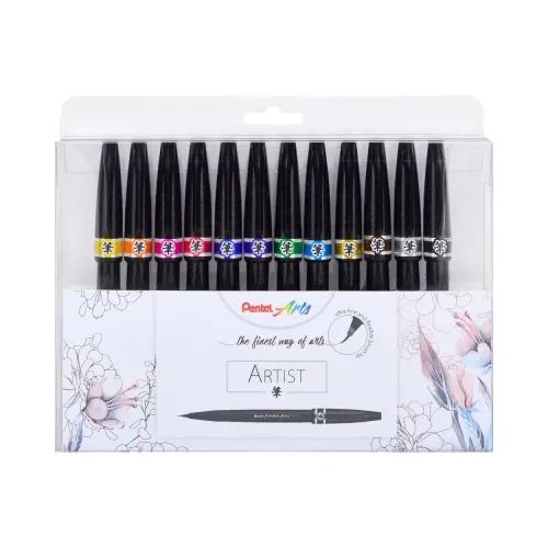 Четка Pentel Artist Комплект 12Цв