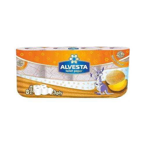 Тоалетна хартия Alvesta Пъпеш 3пл оп8