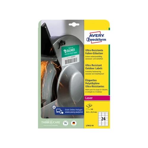Етикети Avery 63.5/33.9 Супер 24ет 10л