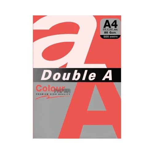 Хартия Double A наситен червен A4 500л