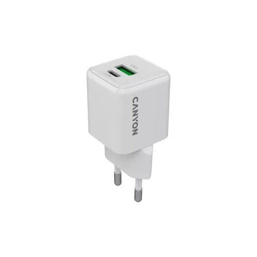 Зарядно Canyon 220V USB-A/C 20W 20AC бял
