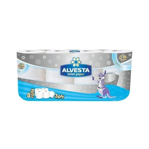 Тоалетна хартия Alvesta Класик 3пл оп8