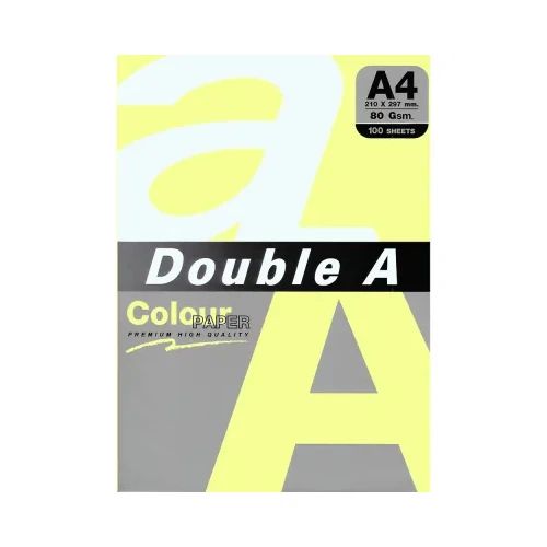 Хартия Double A пастел жлт cheese A4 100