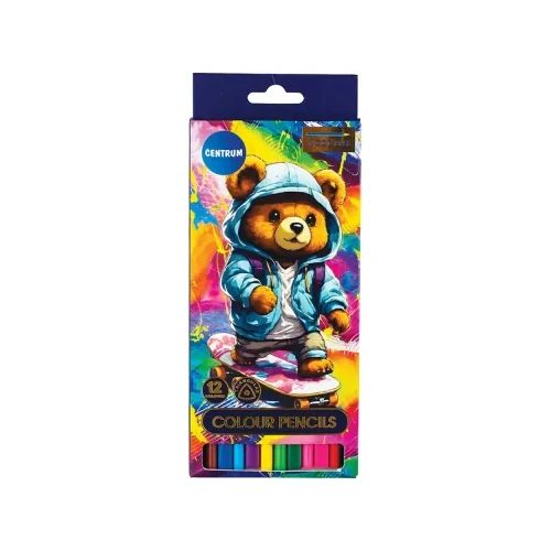 Цветни моливи Centrum Bear 12цв. дълги