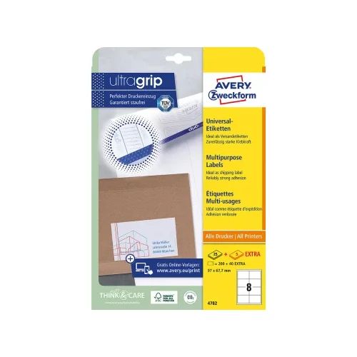 Етикети Avery 97/67.7 A4 8ет 30л