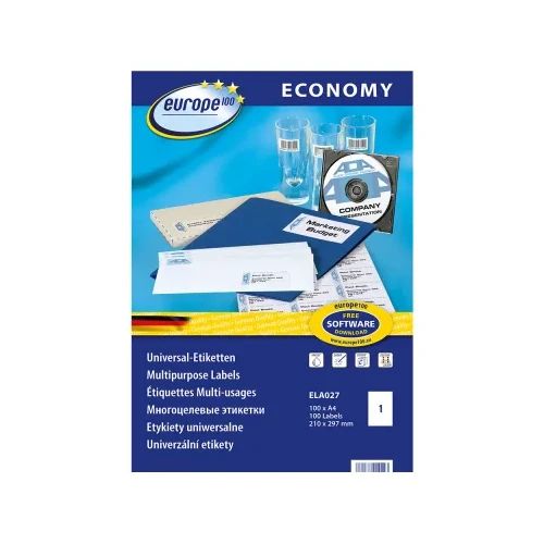 Етикети Avery Eco 210/297 A4 1ет 100л