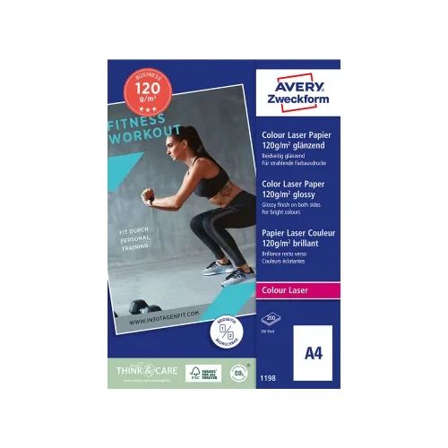 Фотохартия Avery гланц A4 120гр 200л