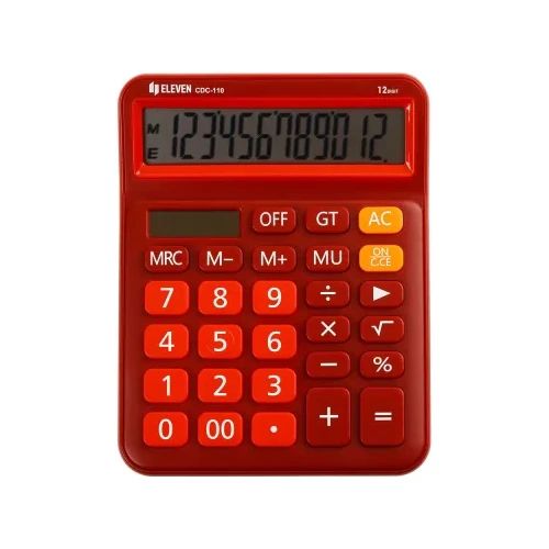 Калкулатор Eleven CDC110RD 12разр червен