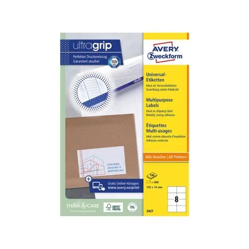 Етикети Avery 105/74 A4 8ет 100л