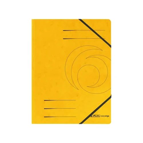 Папка карт. Herlitz с ластик жълт