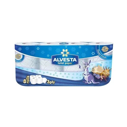 Тоалетна хартия Alvesta Океан 3пл оп8