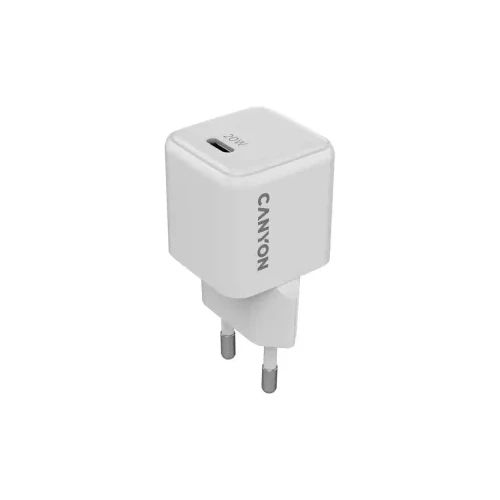 Зарядно Canyon 220V USB-C 20W CU20C бял