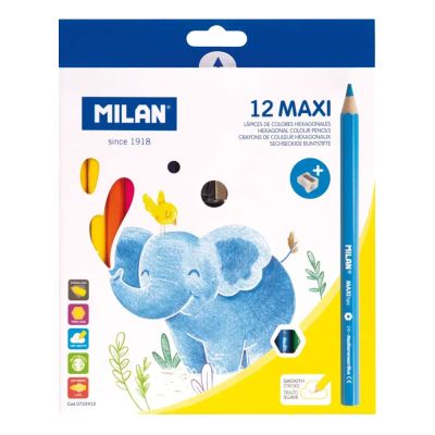 Цветни моливи MILAN MAXI HEXAGONL 12 цв