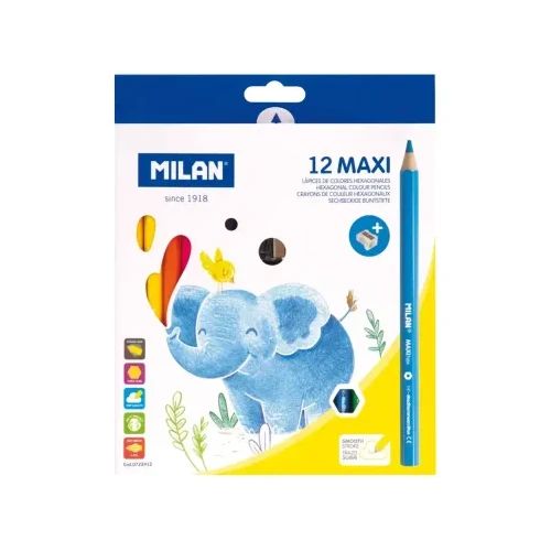Цветни моливи MILAN MAXI HEXAGONL 12 цв